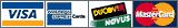 Visa, American Express, Discover, MasterCard Welcome!
